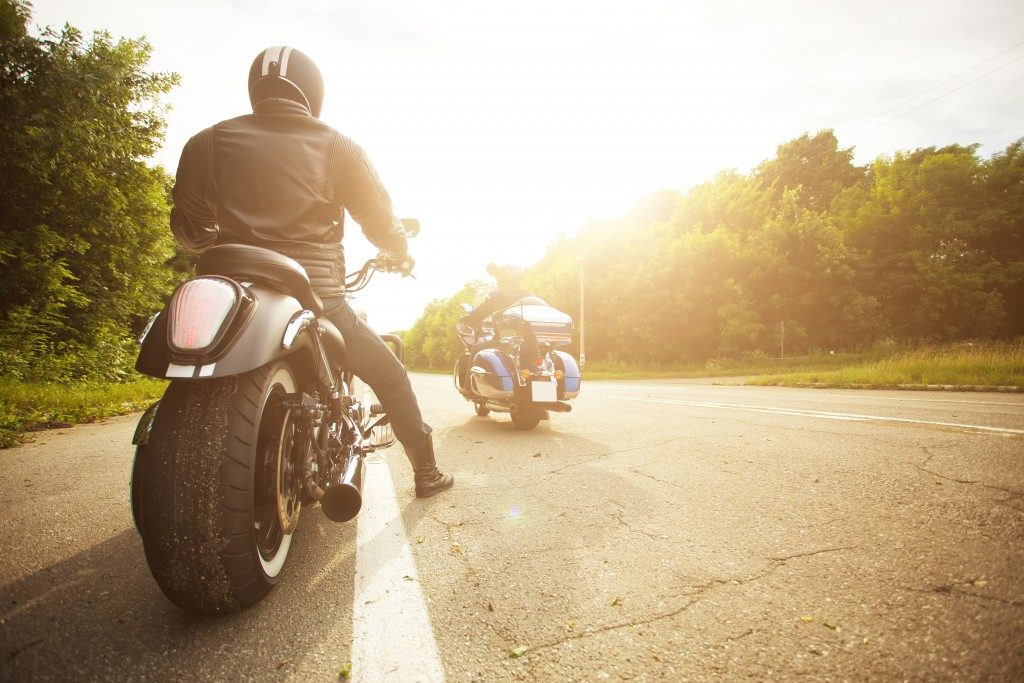 two bikers on the road