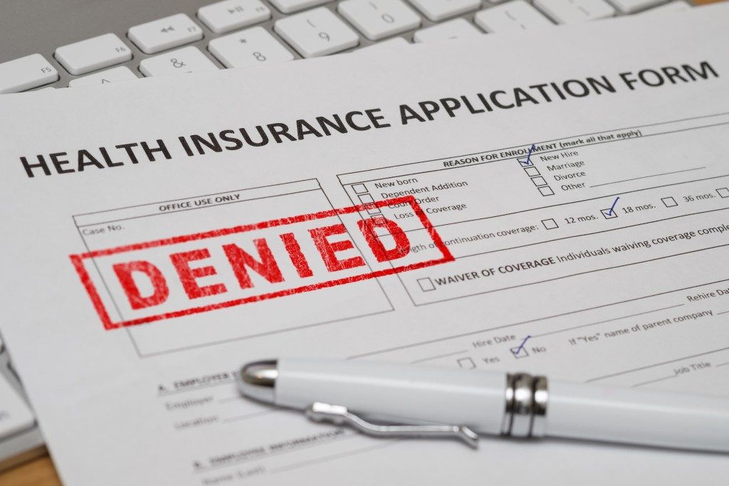 denied health insurance claim