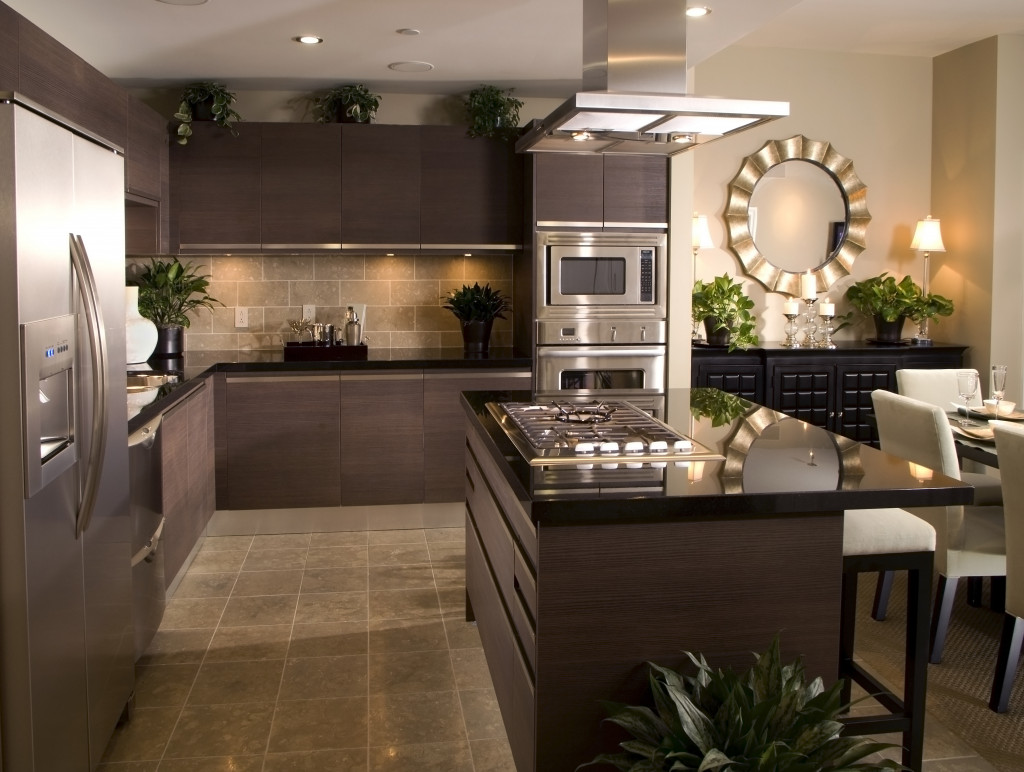 Modern kitchen design with the latest appliances and new countertops. Modern kitchen design with the latest appliances and new countertops.